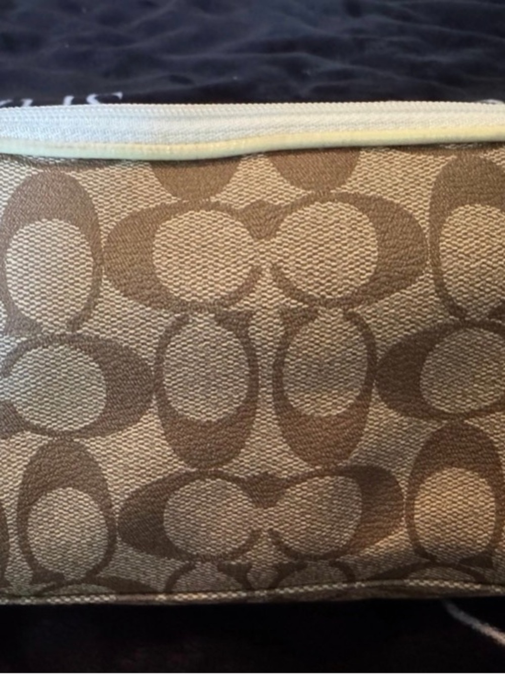 Coach Signature Heritage Stripe Cosmetic Pouch, includes hang tag - Picture 8 of 9